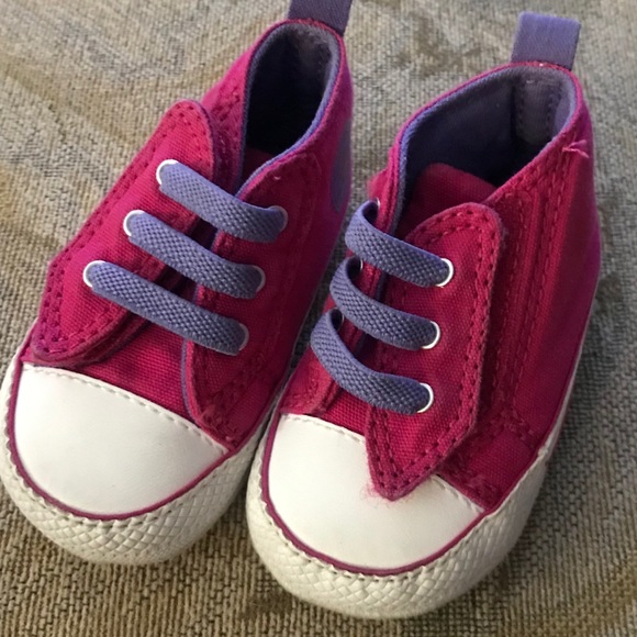 purple baby converse